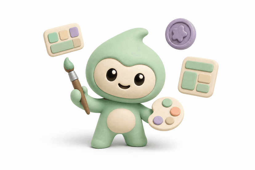 zep mit Pinsel und Farbpalette — kreativer Designer